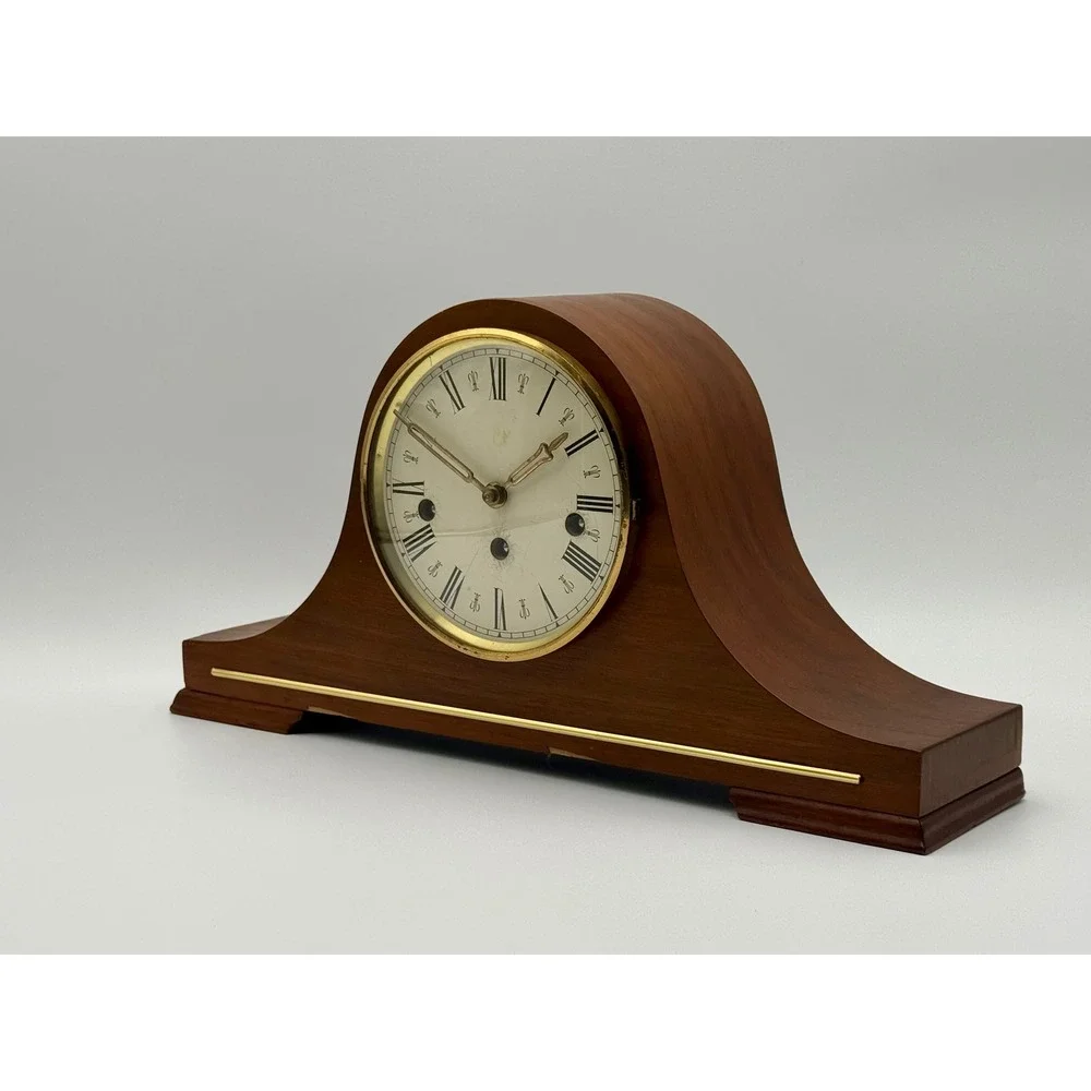 Working Franz Hermle 340-020 Westminster Chime Mantel Clock W Germany w/ Key